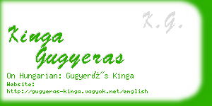 kinga gugyeras business card